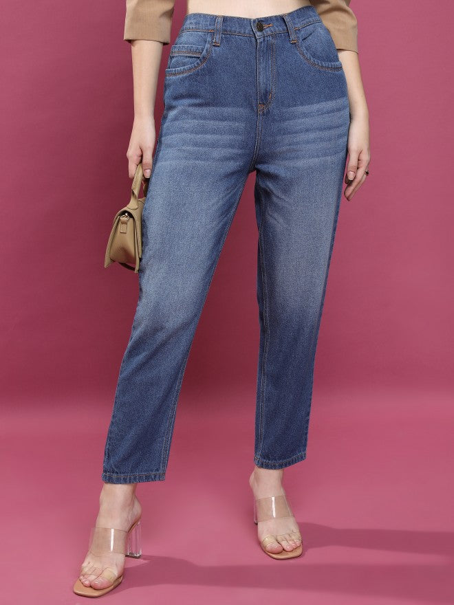 Tokyo Talkies Women Blue Relaxed Fit Jeans - Blue - Image 1