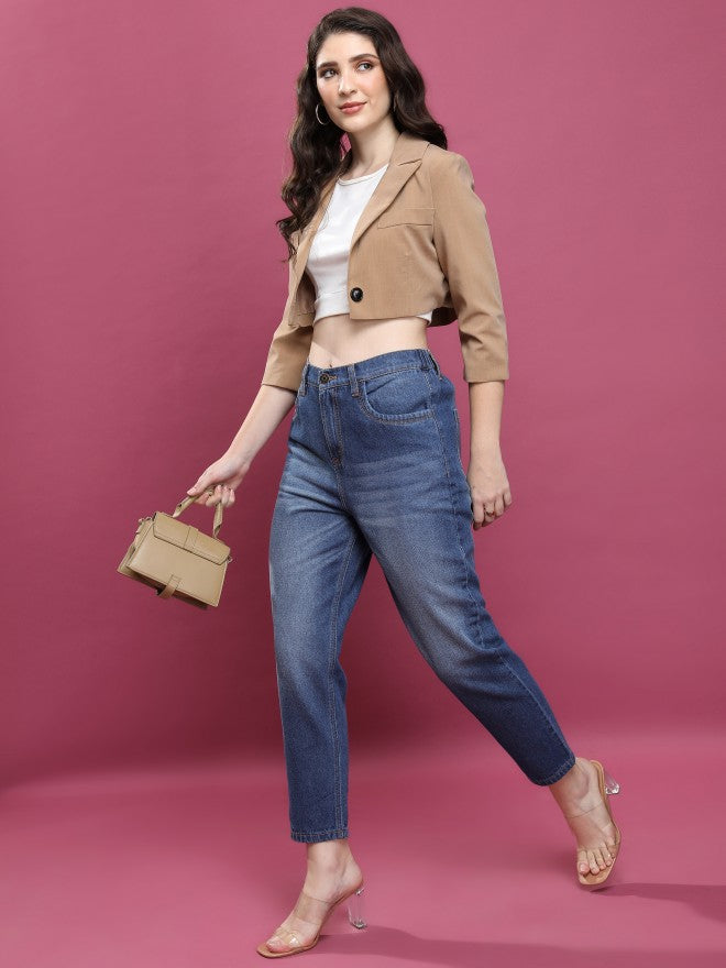 Tokyo Talkies Women Blue Relaxed Fit Jeans - Blue - Image 2