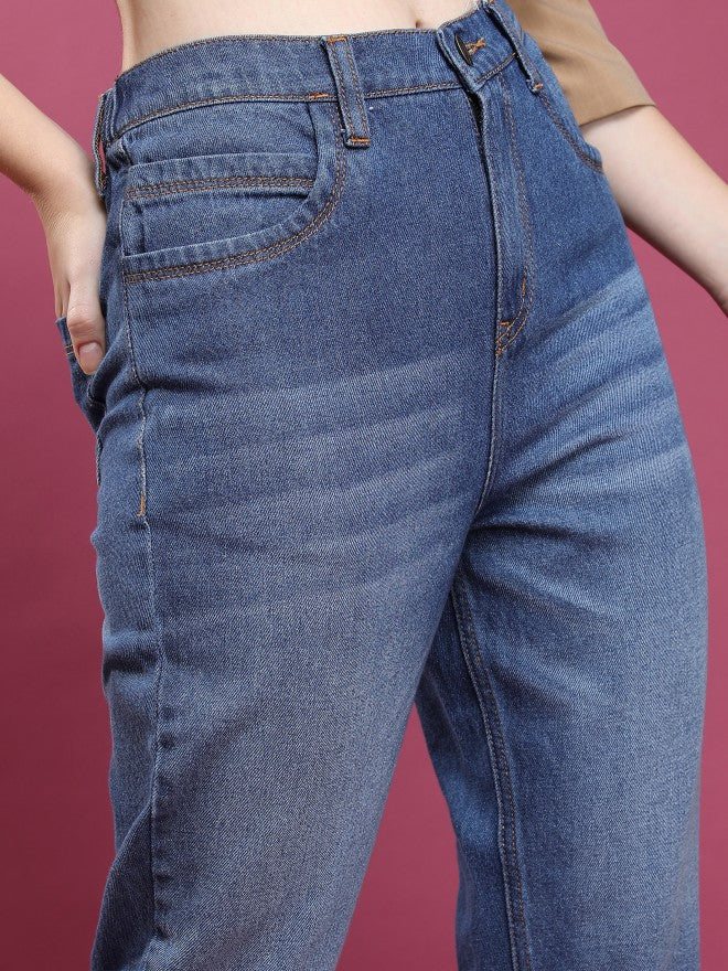 Tokyo Talkies Women Blue Relaxed Fit Jeans - Blue - Image 5