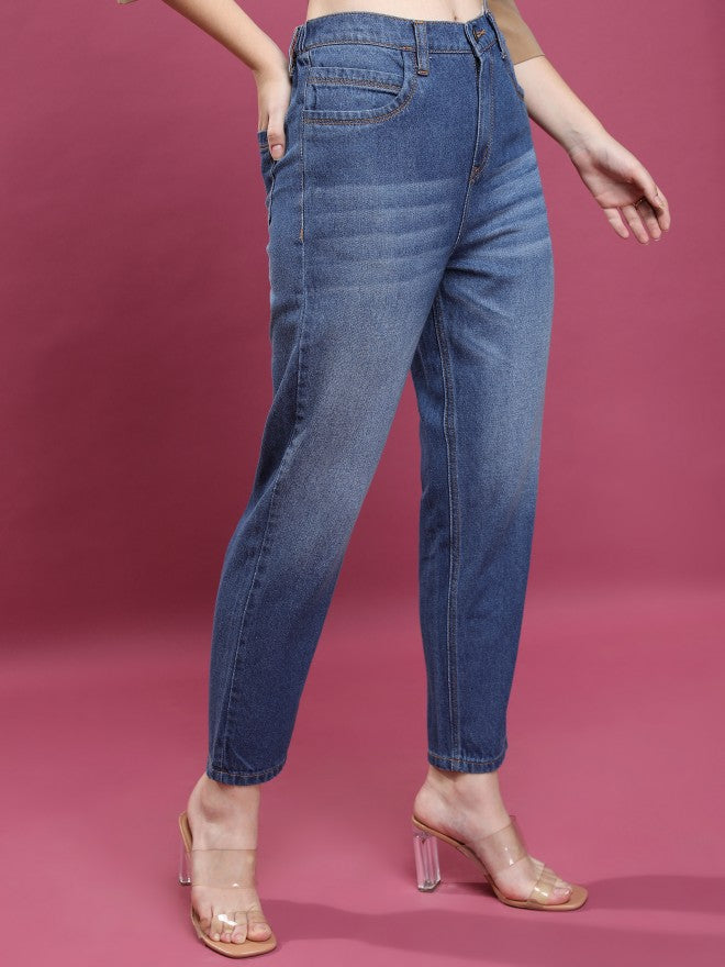 Tokyo Talkies Women Blue Relaxed Fit Jeans - Blue - Image 6