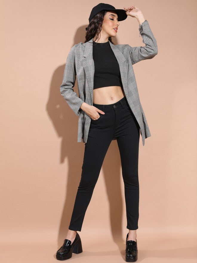 Tokyo Talkies Women Black Slim Fit Stretchable Jeans - Black - Image 2
