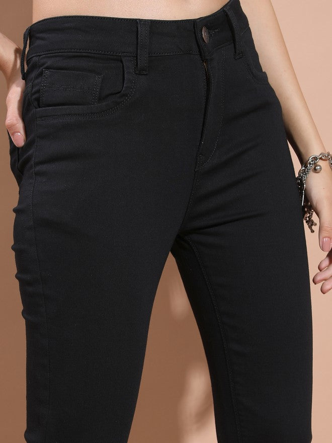 Tokyo Talkies Women Black Slim Fit Stretchable Jeans - Black - Image 5