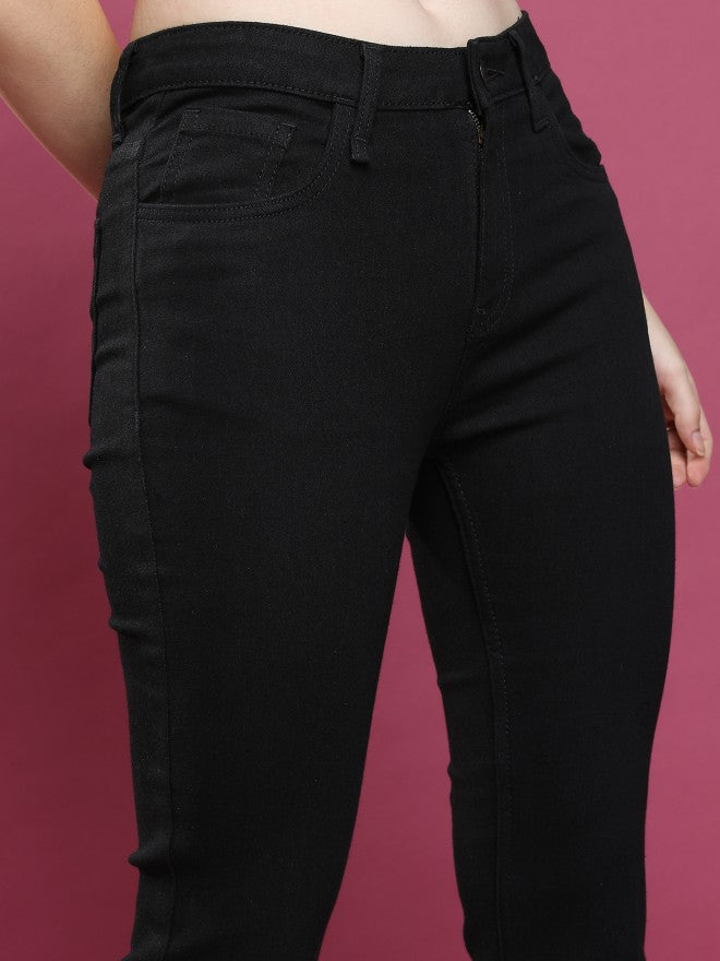 Tokyo Talkies Women Black Straight Fit Jeans - Black - Image 5