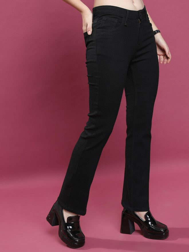 Tokyo Talkies Women Black Straight Fit Jeans - Black - Image 6