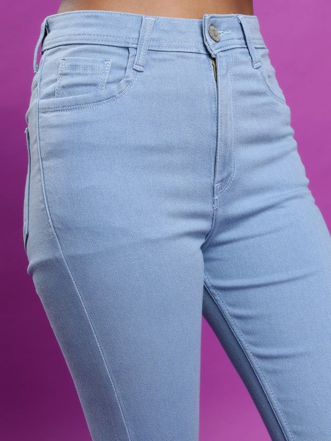 Tokyo Talkies Women Blue Skinny Fit Stretchable Jeans - Blue - Image 5