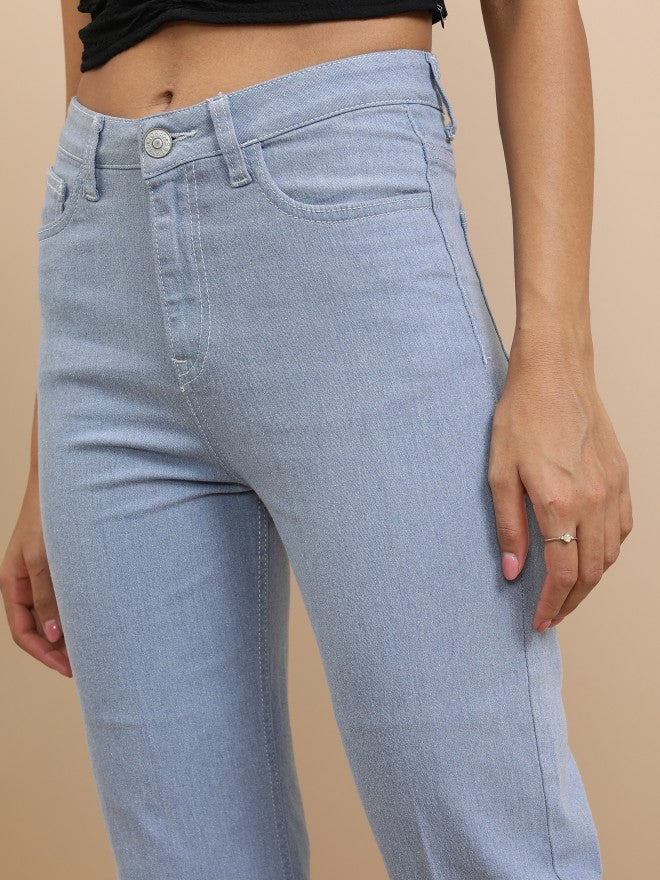 Tokyo Talkies Women Blue Flared Stretchable Jeans - Blue - Image 5