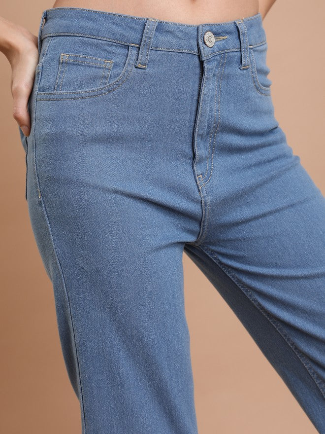 Tokyo Talkies Women Blue Flared Stretchable Jeans - Blue - Image 7