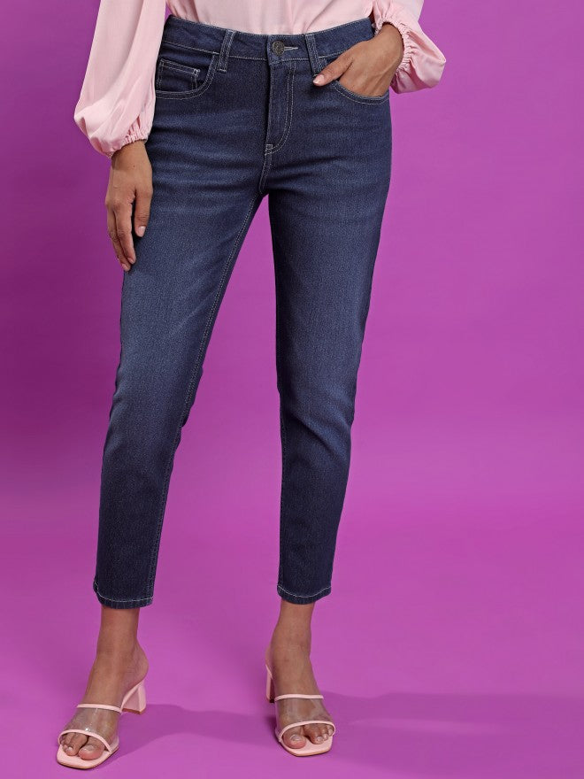 Tokyo Talkies Women Blue Skinny Fit Stretchable Jeans - Blue - Image 1