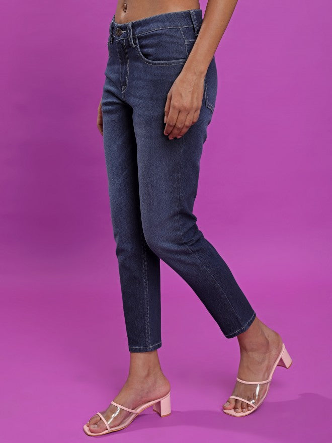Tokyo Talkies Women Blue Skinny Fit Stretchable Jeans - Blue - Image 4