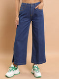 Tokyo Talkies Women Blue Wide Leg Stretchable Jeans - Blue - Image 1