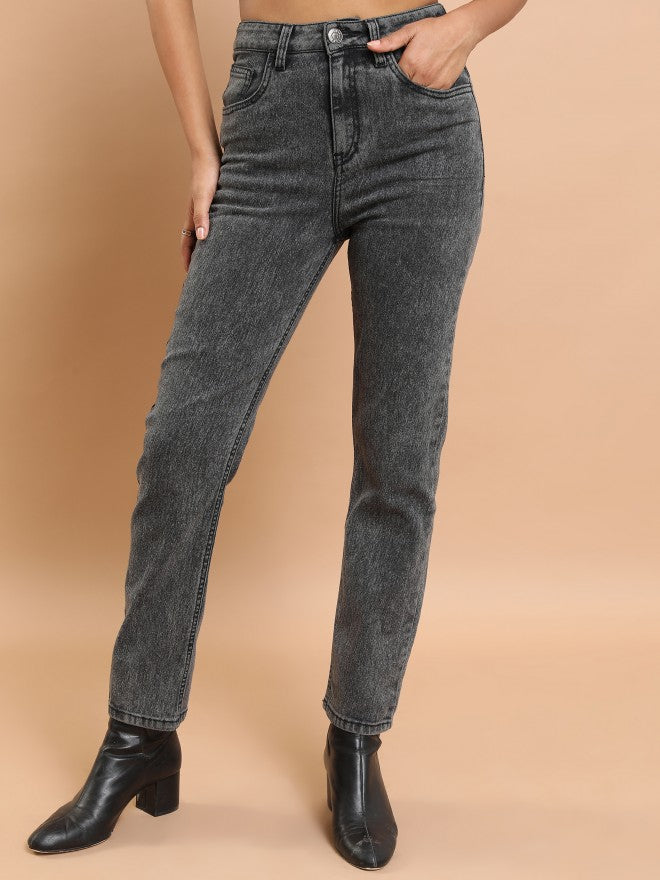 Tokyo Talkies Women Grey Skinny Fit Stretchable Jeans - Grey - Image 1
