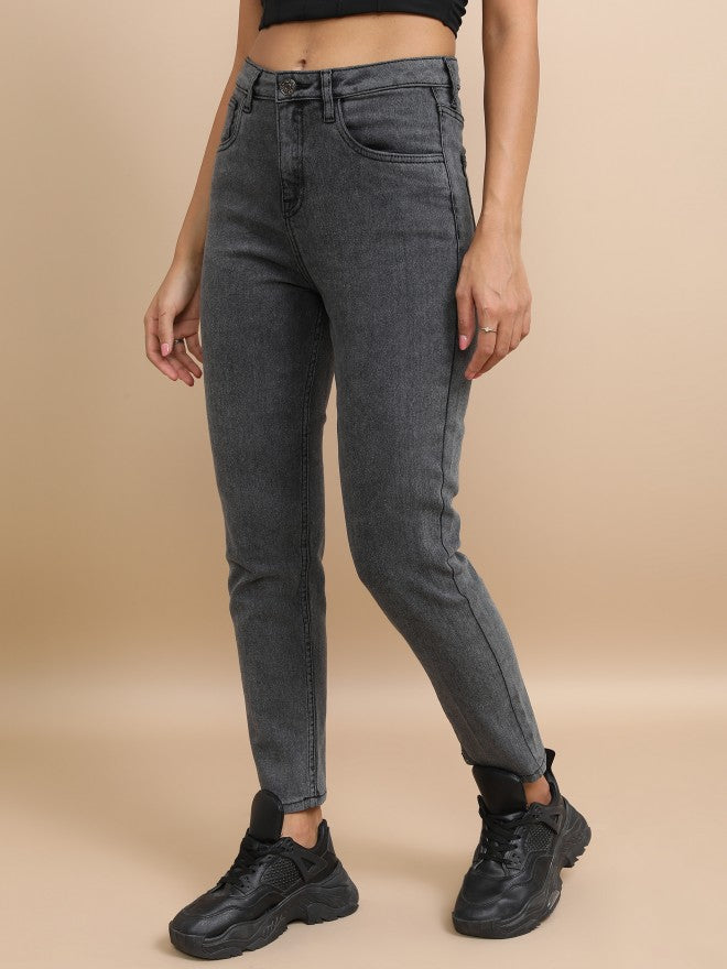 Tokyo Talkies Women Grey Skinny Fit Stretchable Jeans - Grey - Image 4