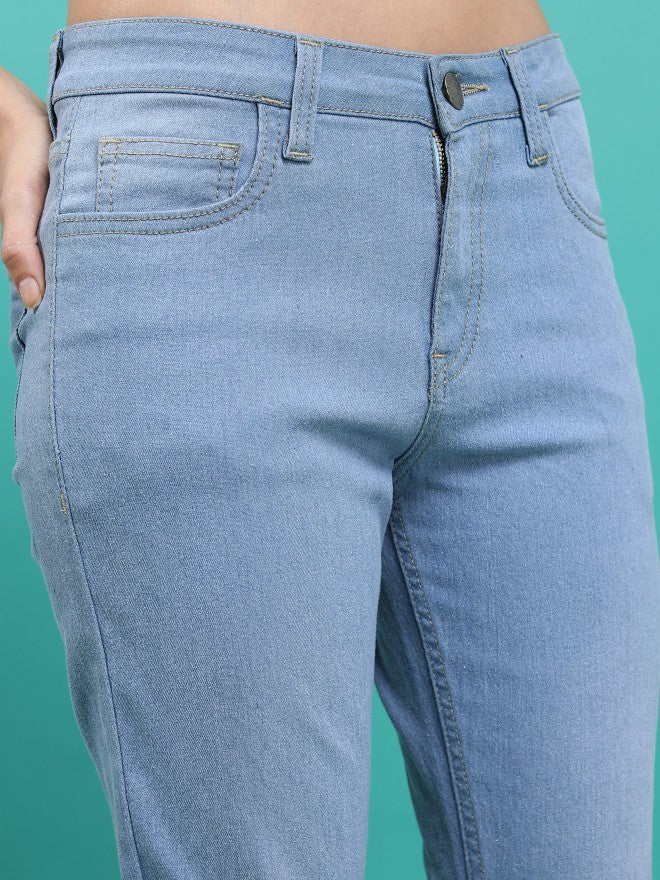 Tokyo Talkies Women Blue Skinny Fit Stretchable Jeans - Blue - Image 5