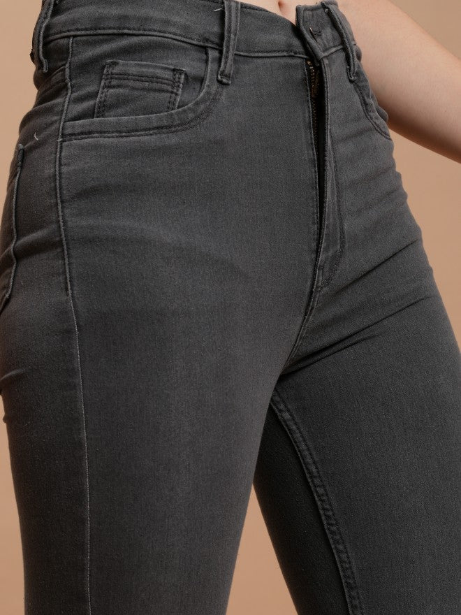 Tokyo Talkies Women Grey Skinny Fit Stretchable Jeans - Grey - Image 5