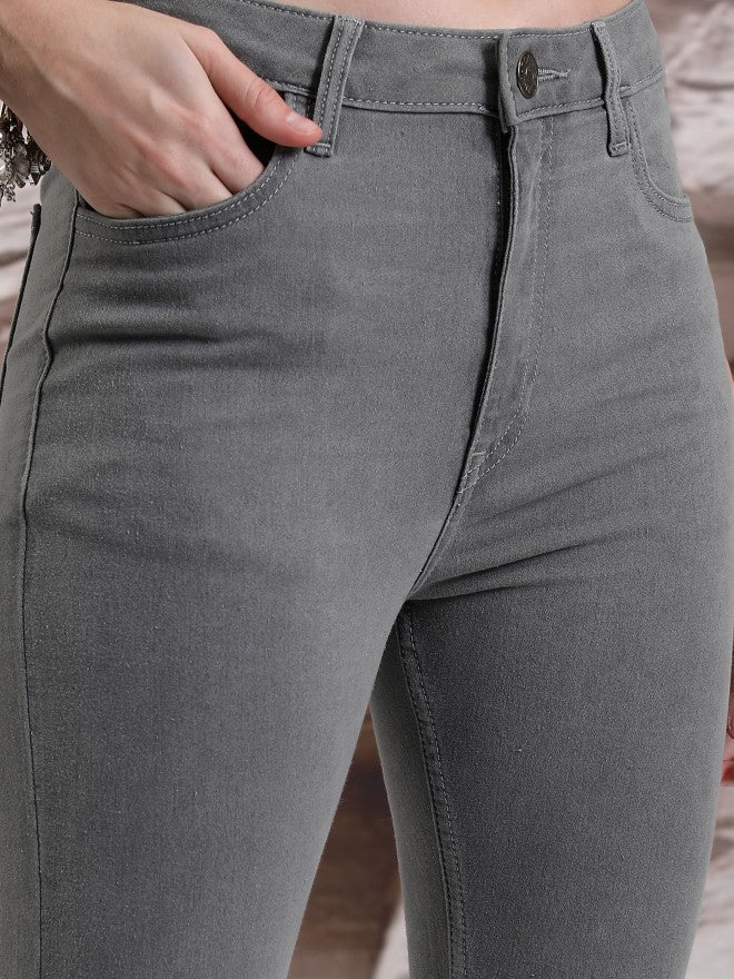 Tokyo Talkies Women Grey Skinny Fit Stretchable Jeans - Grey - Image 5