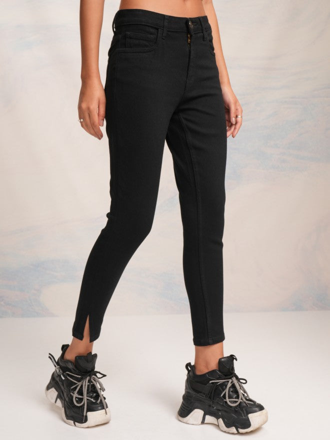Tokyo Talkies Women Black Slim Fit Stretchable Jeans - Black - Image 6
