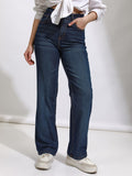 Tokyo Talkies Women Blue Straight Fit Stretchable Jeans - Blue - Image 1
