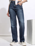 Tokyo Talkies Women Blue Straight Fit Stretchable Jeans - Blue - Image 1