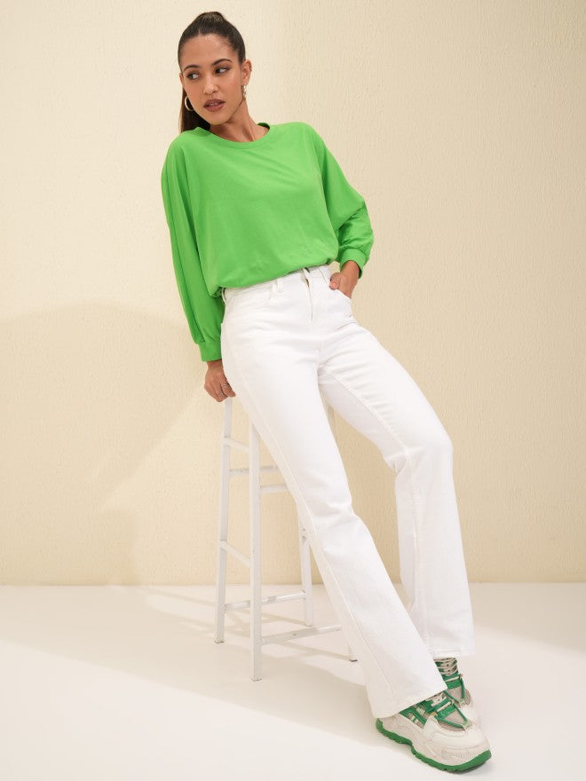 Tokyo Talkies Women White Bootcut Stretchable Jeans - White - Image 2