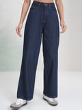 Tokyo Talkies Women Blue Wide Leg Jeans - Blue - Image 1