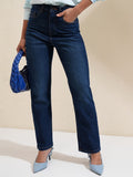 Tokyo Talkies Women Blue Straight Fit Stretchable Jeans - Blue - Image 1