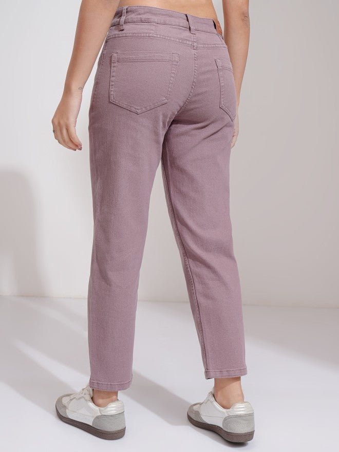 Tokyo Talkies Women Lavender Slim Fit Stretchable Jeans - Lavender - Image 3