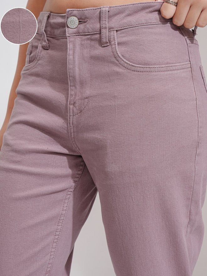 Tokyo Talkies Women Lavender Slim Fit Stretchable Jeans - Lavender - Image 5