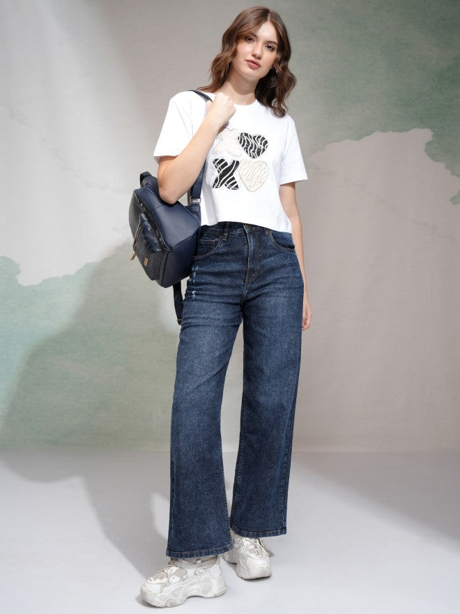 Tokyo Talkies Women Blue Regular Fit Stretchable Jeans - Blue - Image 2