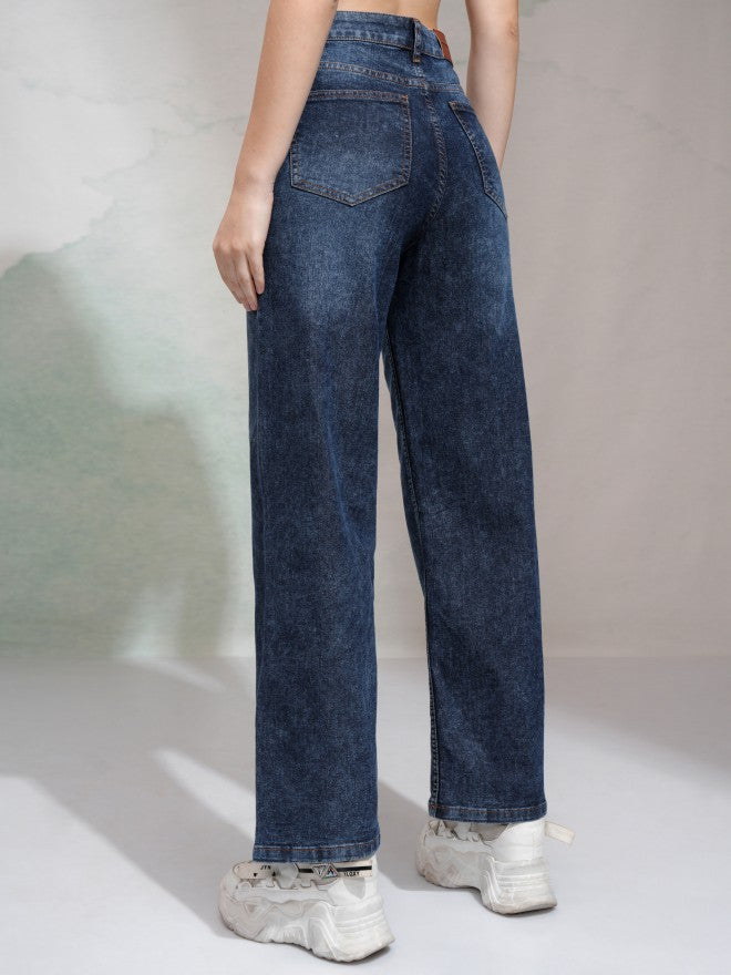 Tokyo Talkies Women Blue Regular Fit Stretchable Jeans - Blue - Image 3