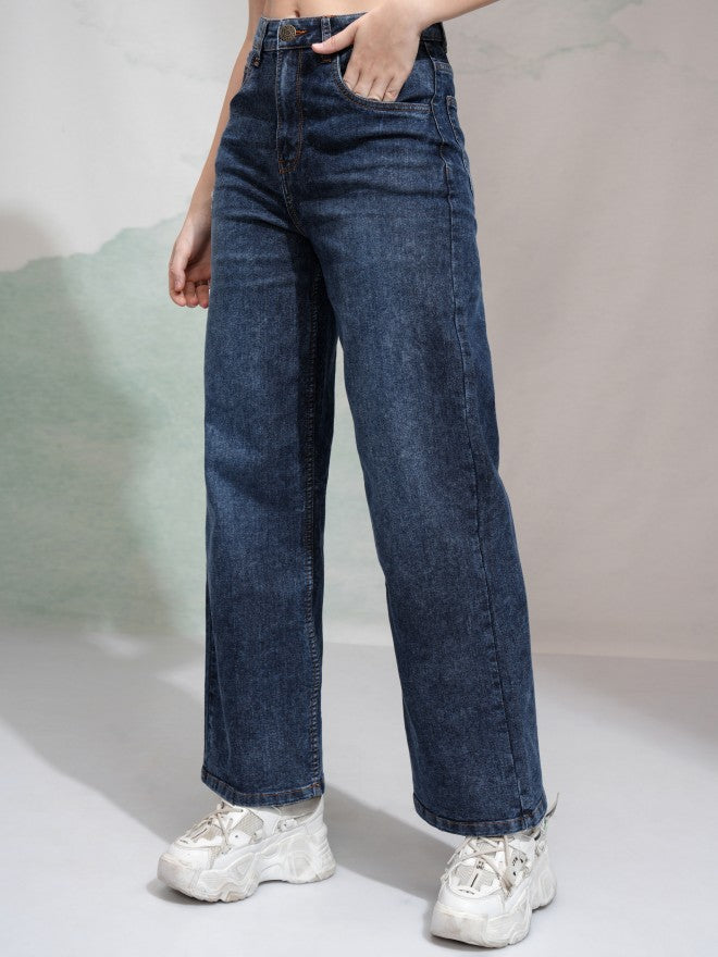 Tokyo Talkies Women Blue Regular Fit Stretchable Jeans - Blue - Image 4