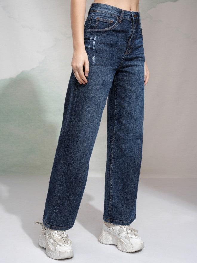 Tokyo Talkies Women Blue Regular Fit Stretchable Jeans - Blue - Image 6