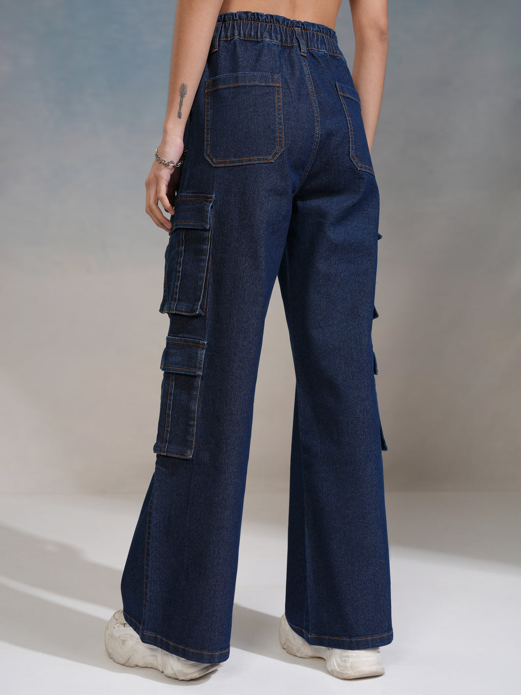 Tokyo Talkies Women Blue Straight Fit Stretchable Jeans - Blue - Image 3