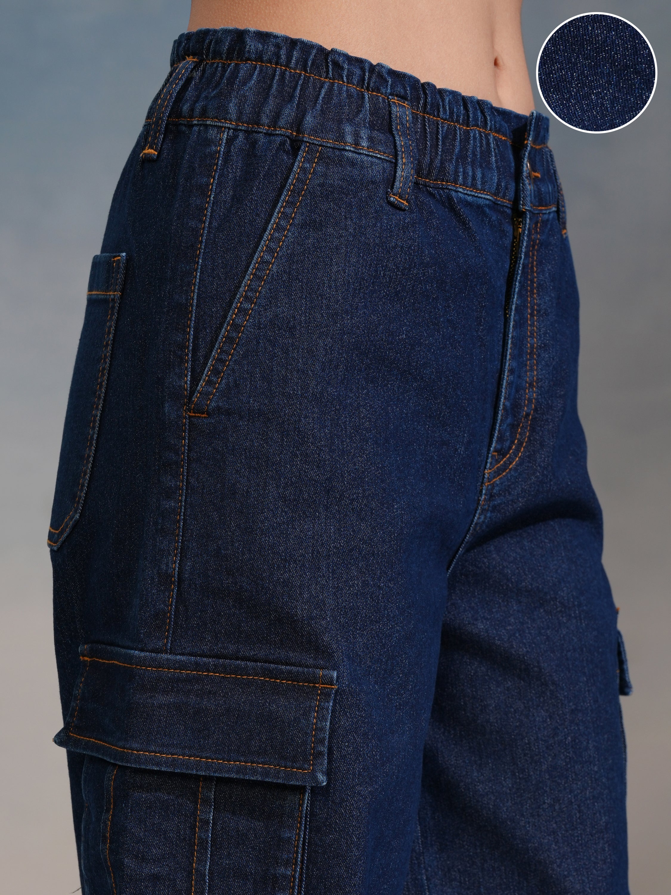 Tokyo Talkies Women Blue Straight Fit Stretchable Jeans - Blue - Image 5