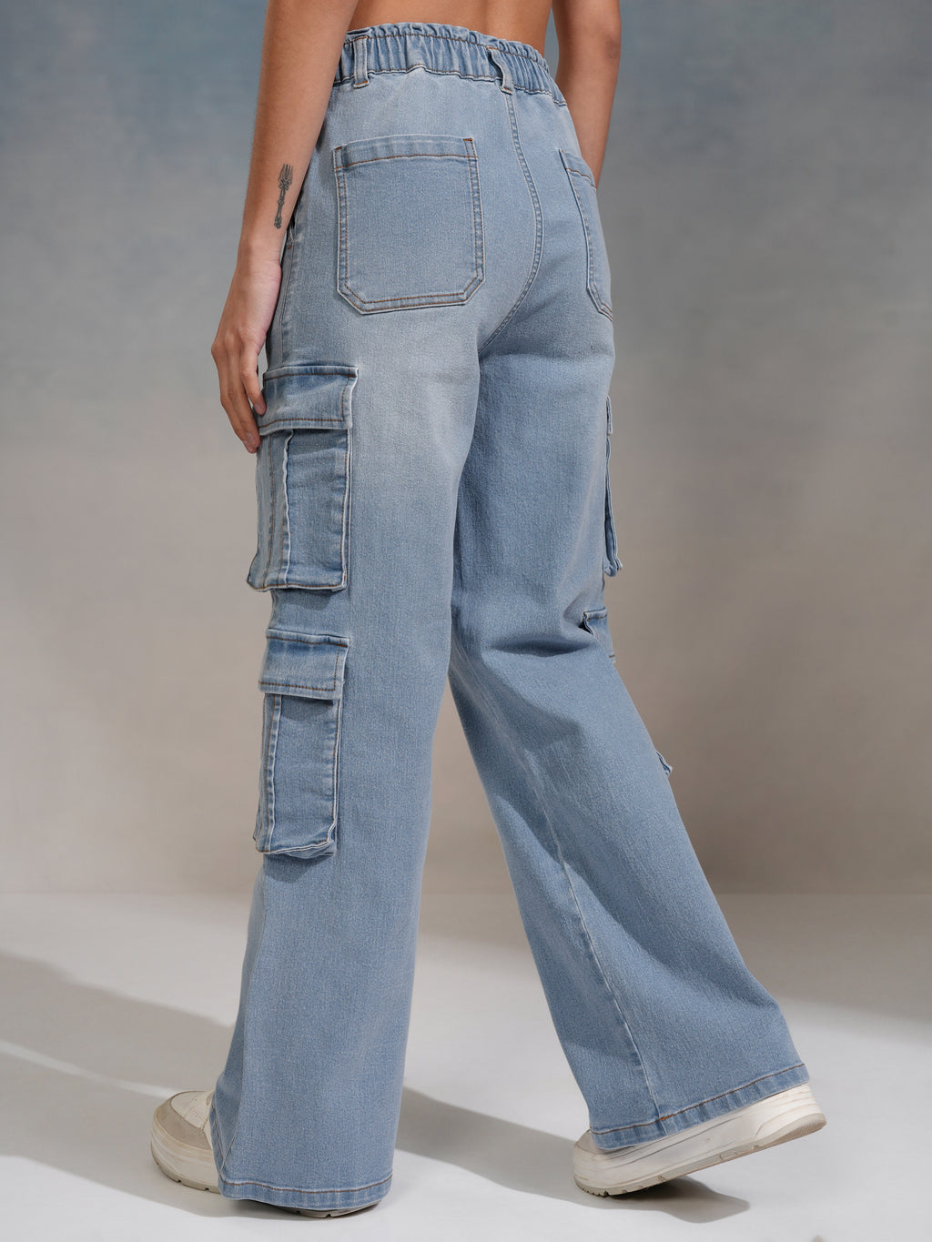 Tokyo Talkies Women Blue Straight Fit Stretchable Jeans - Blue - Image 3