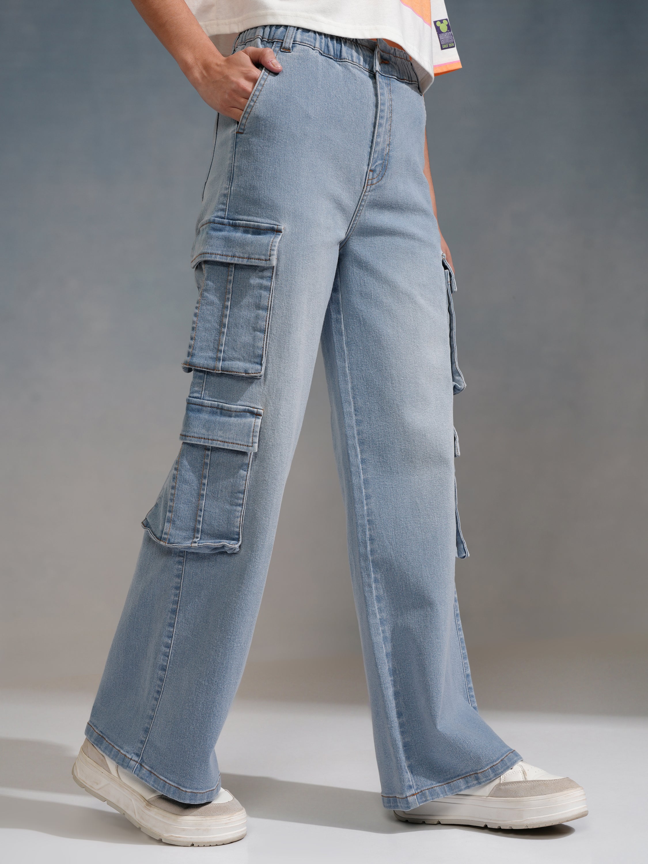Tokyo Talkies Women Blue Straight Fit Stretchable Jeans - Blue - Image 6