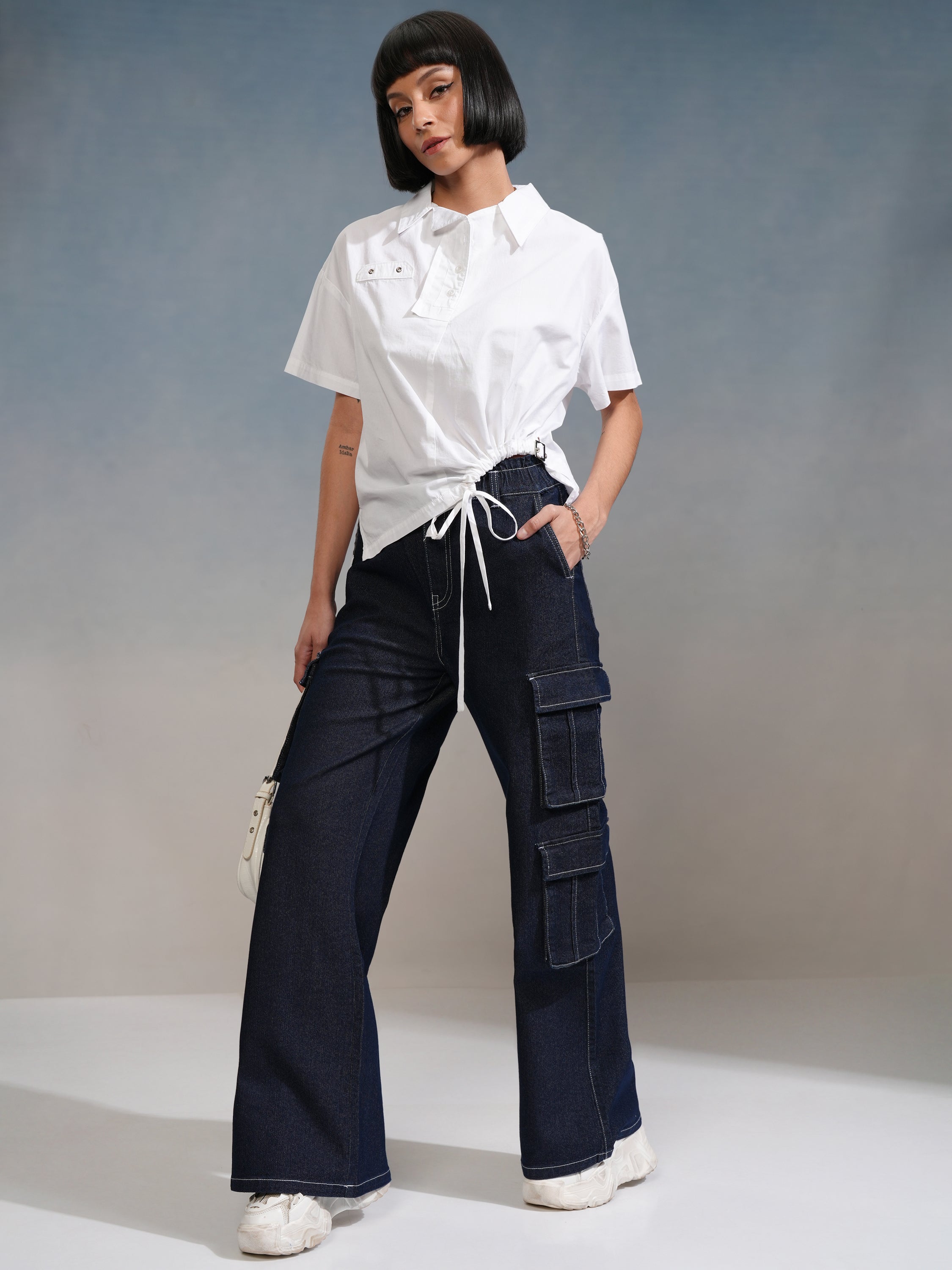 Tokyo Talkies Women Blue Straight Fit Stretchable Jeans - Blue - Image 2