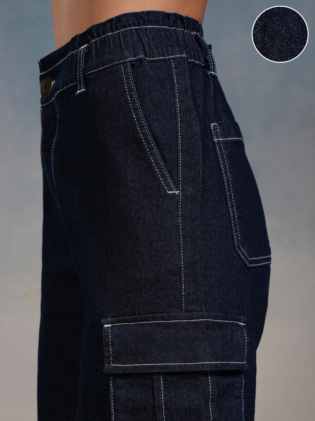 Tokyo Talkies Women Blue Straight Fit Stretchable Jeans - Blue - Image 5