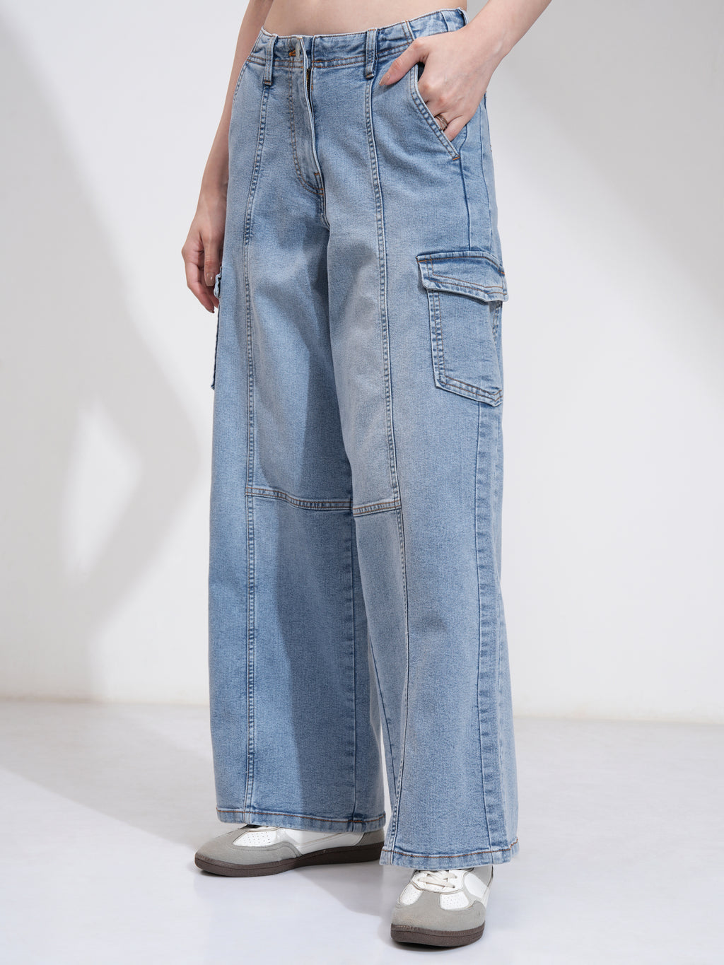Tokyo Talkies Women Blue Regular Fit Stretchable Jeans - Blue - Image 4