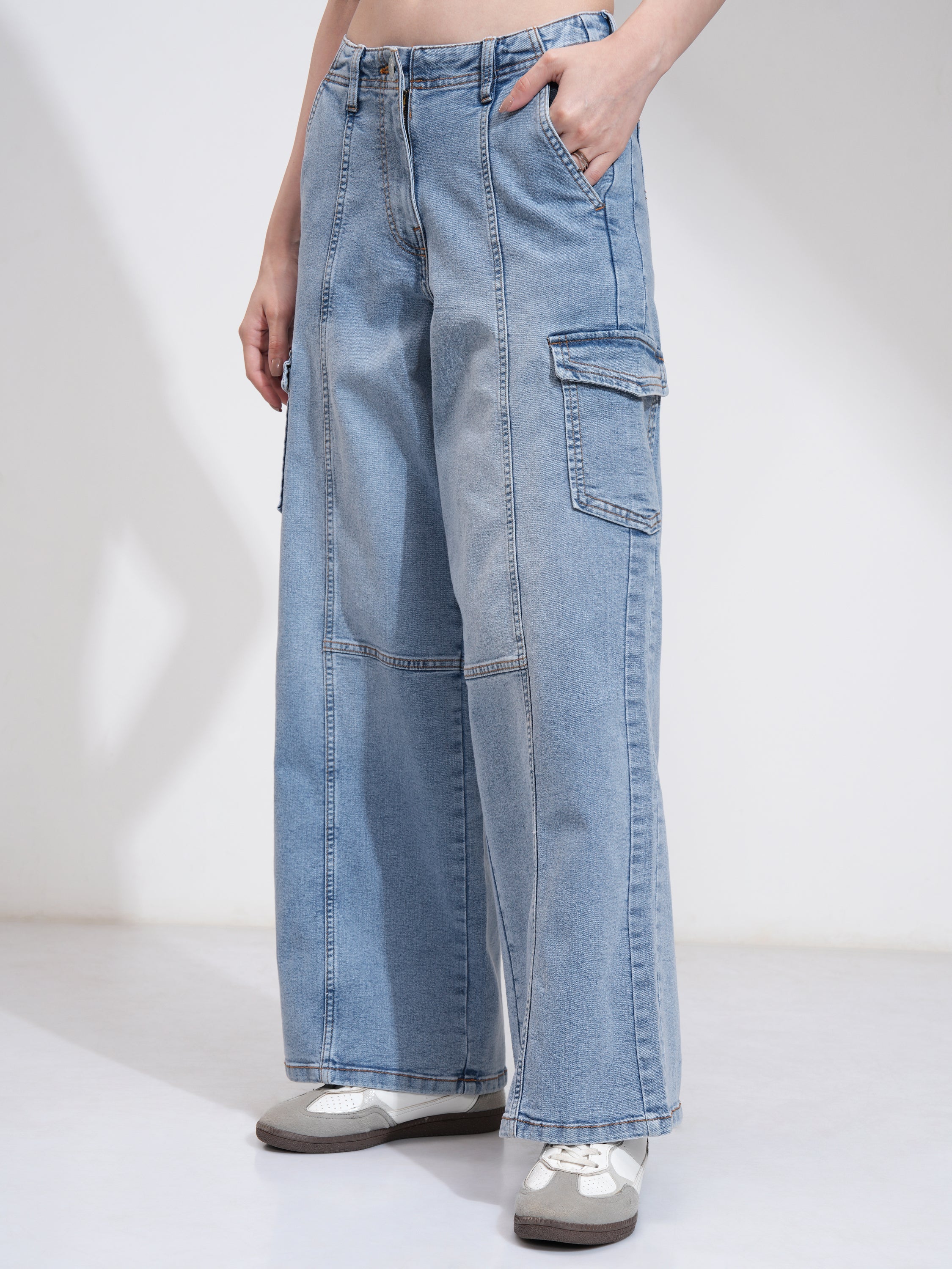 Tokyo Talkies Women Blue Regular Fit Stretchable Jeans - Blue - Image 4