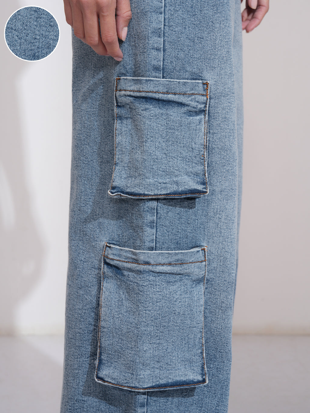 Tokyo Talkies Women Blue Wide Leg Stretchable Jeans - Blue - Image 5