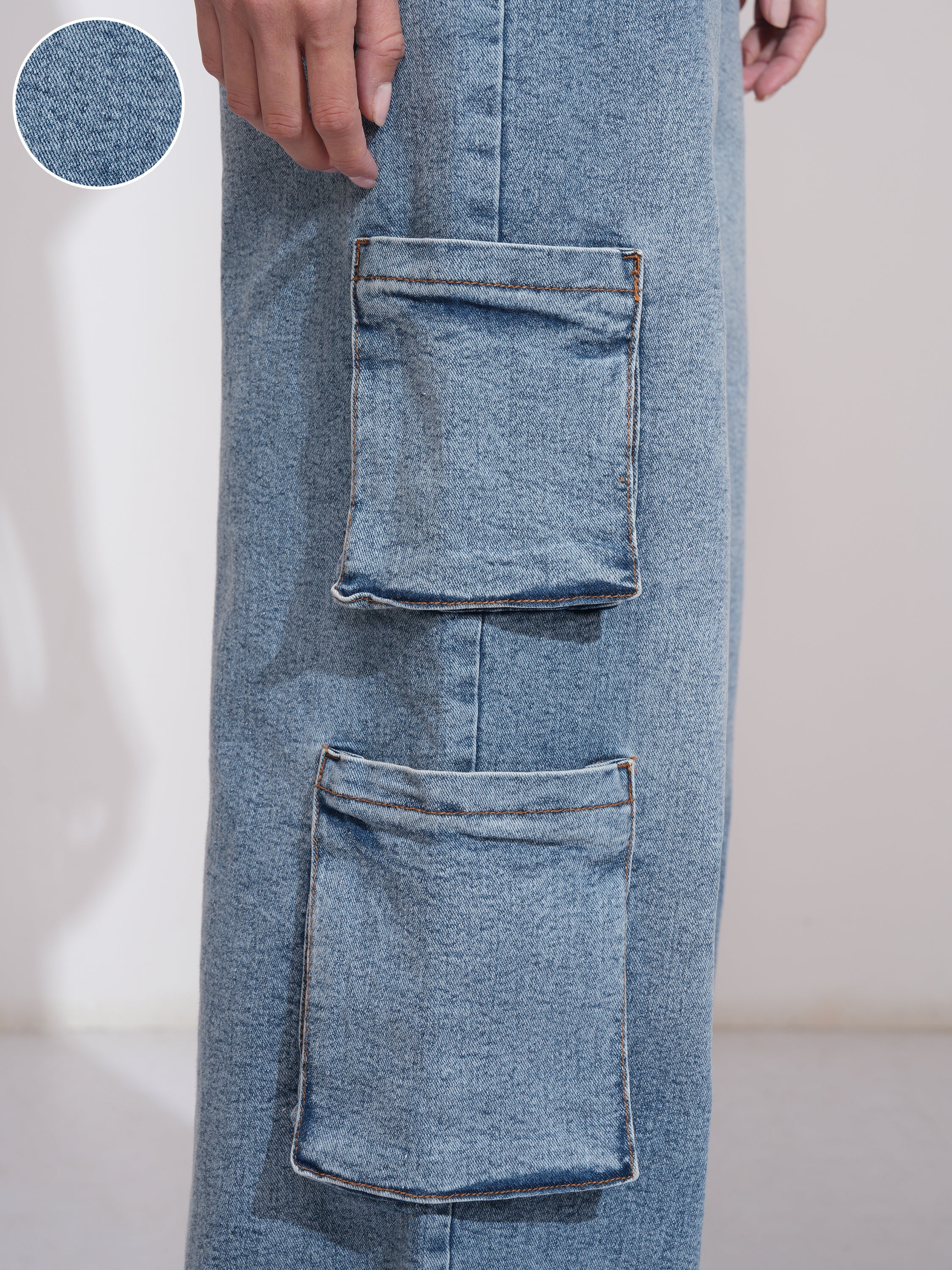 Tokyo Talkies Women Blue Wide Leg Stretchable Jeans - Blue - Image 5