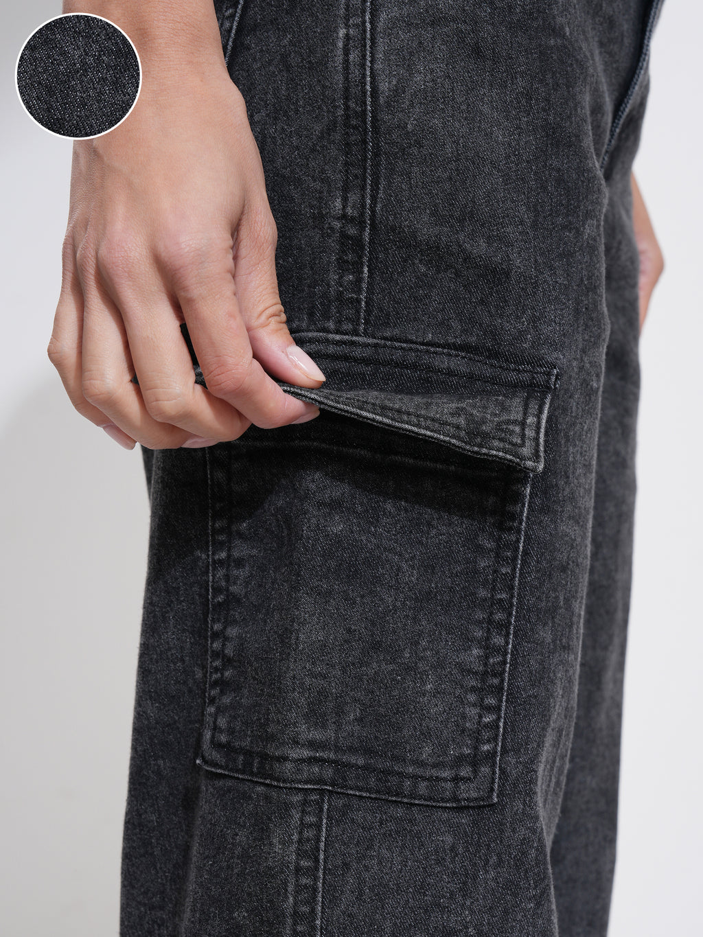 Tokyo Talkies Women Black Wide Leg Stretchable Jeans - Black - Image 5