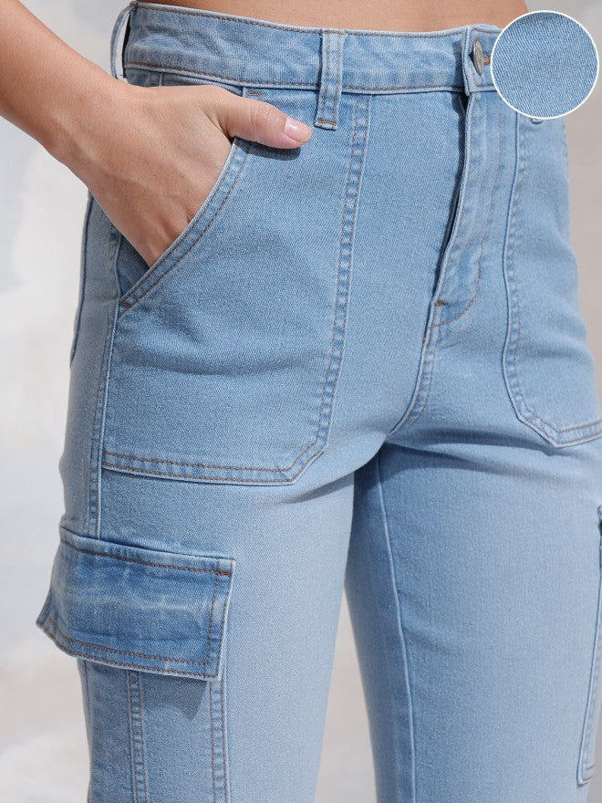 Tokyo Talkies Women Blue Straight Fit Stretchable Jeans - Blue - Image 5