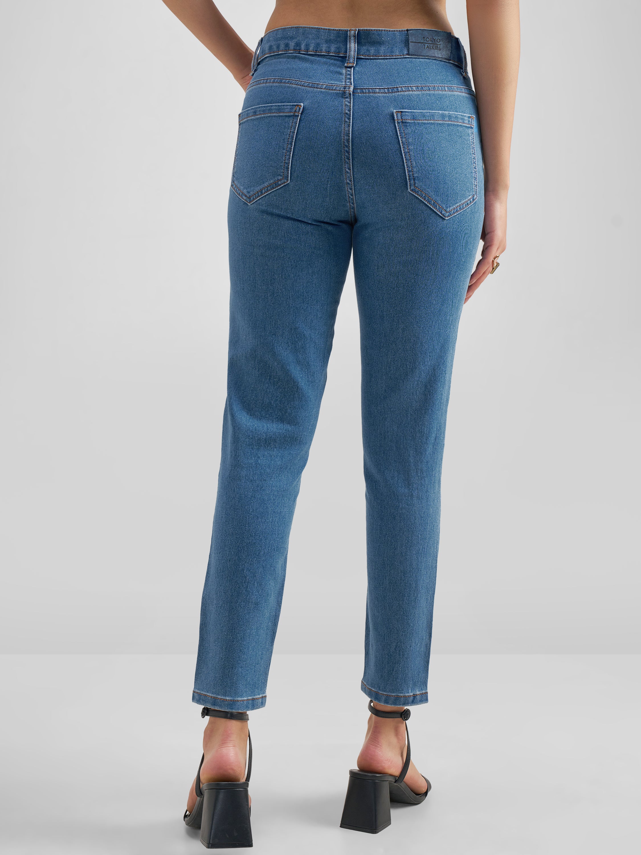 Purple By Tokyo Talkies WomenBlue Skinny Fit Stretchable Jeans - Blue - Image 3