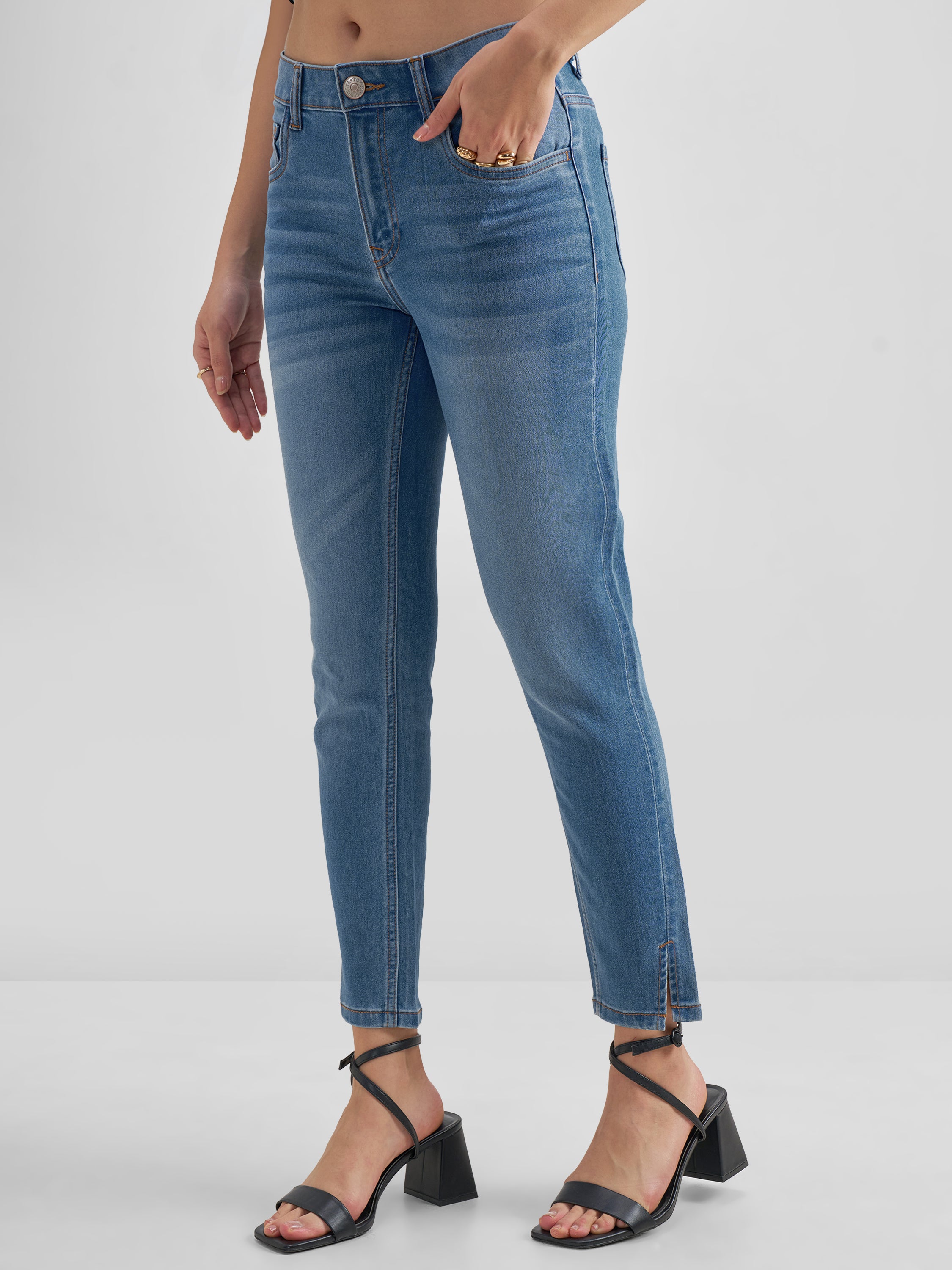 Purple By Tokyo Talkies WomenBlue Skinny Fit Stretchable Jeans - Blue - Image 6