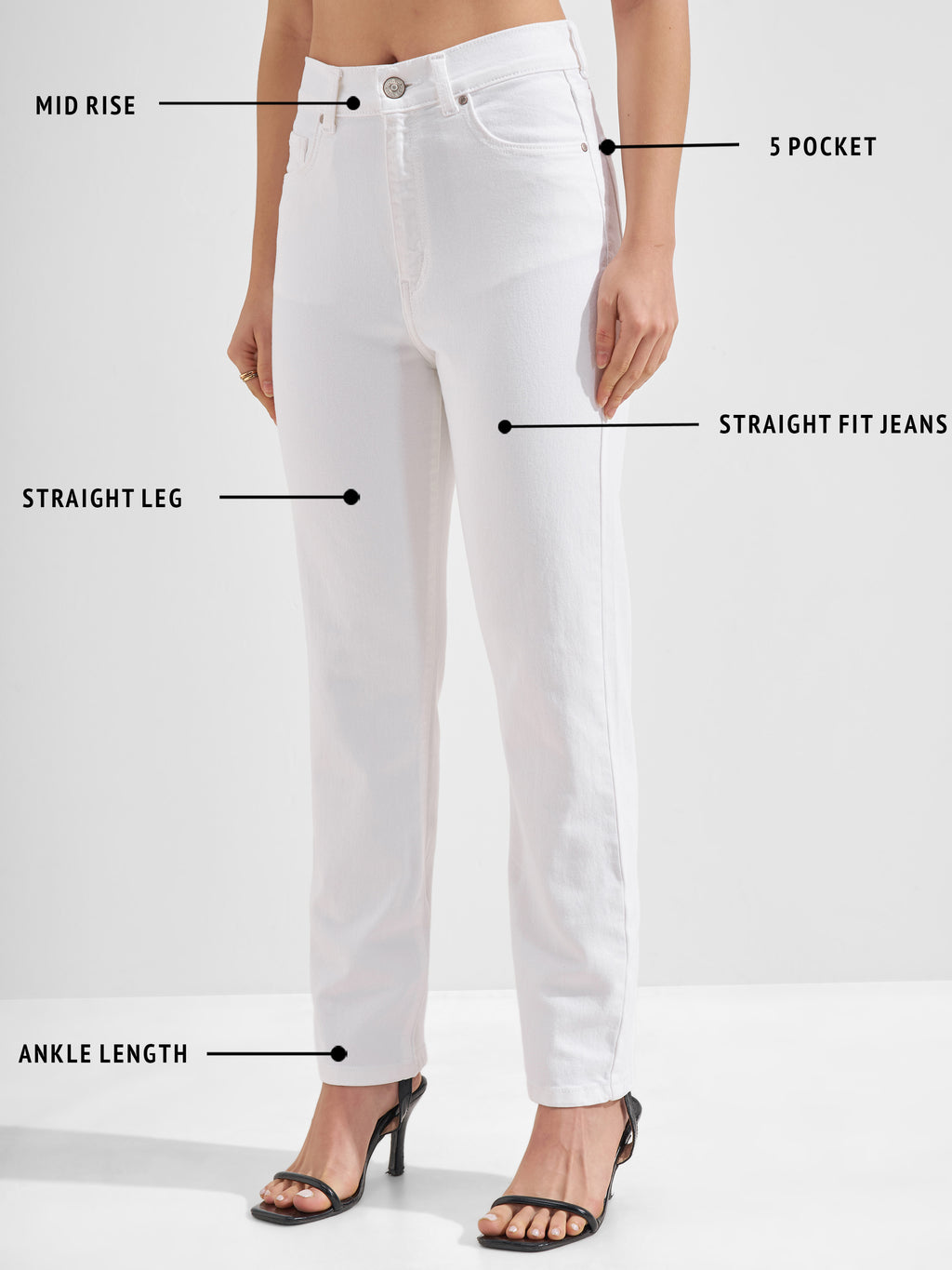 Tokyo Talkies Women White Slim Fit Jeans