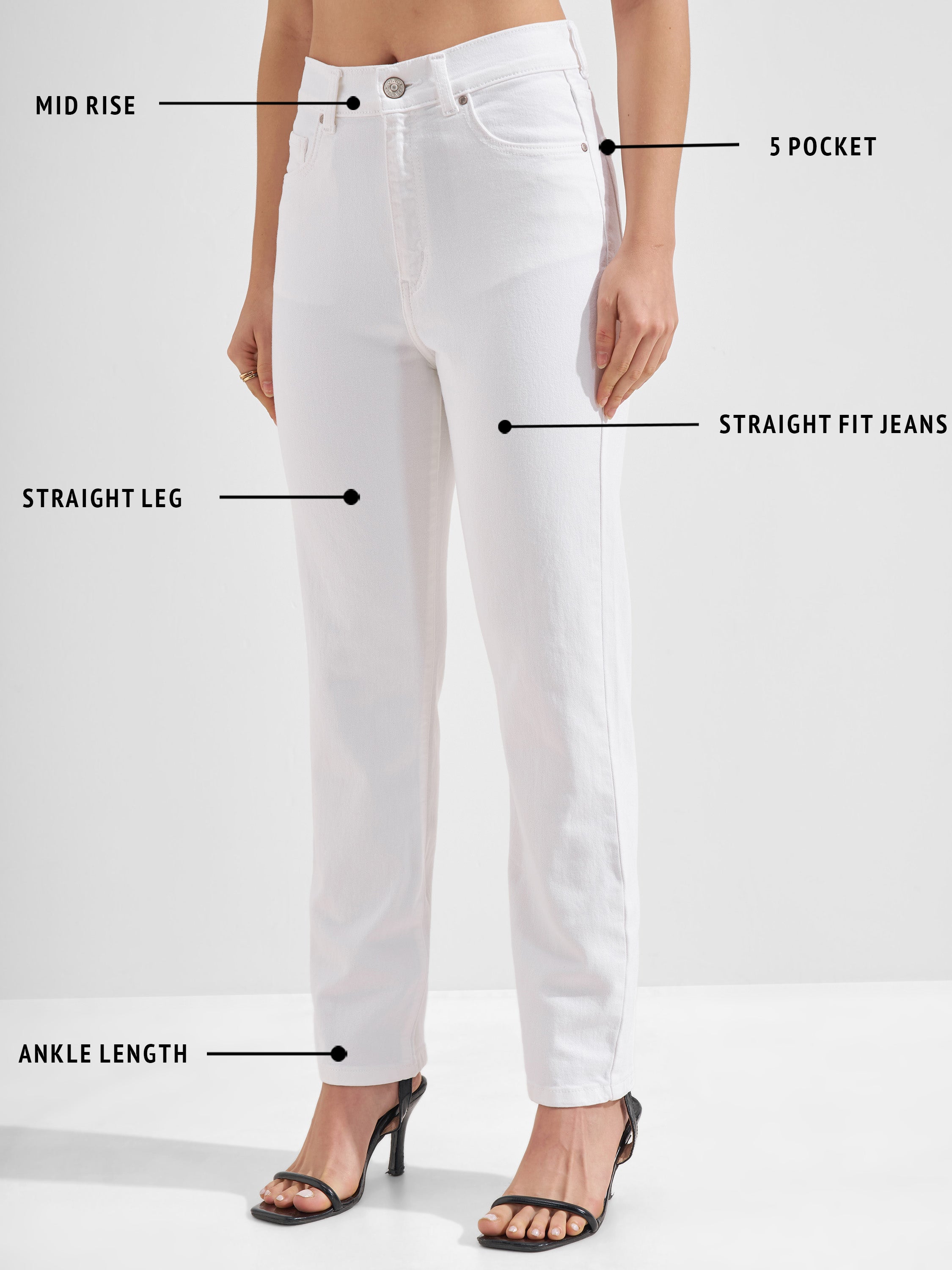 Tokyo Talkies Women White Slim Fit Jeans