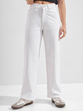Tokyo Talkies Women White Relaxed Fit Jeans