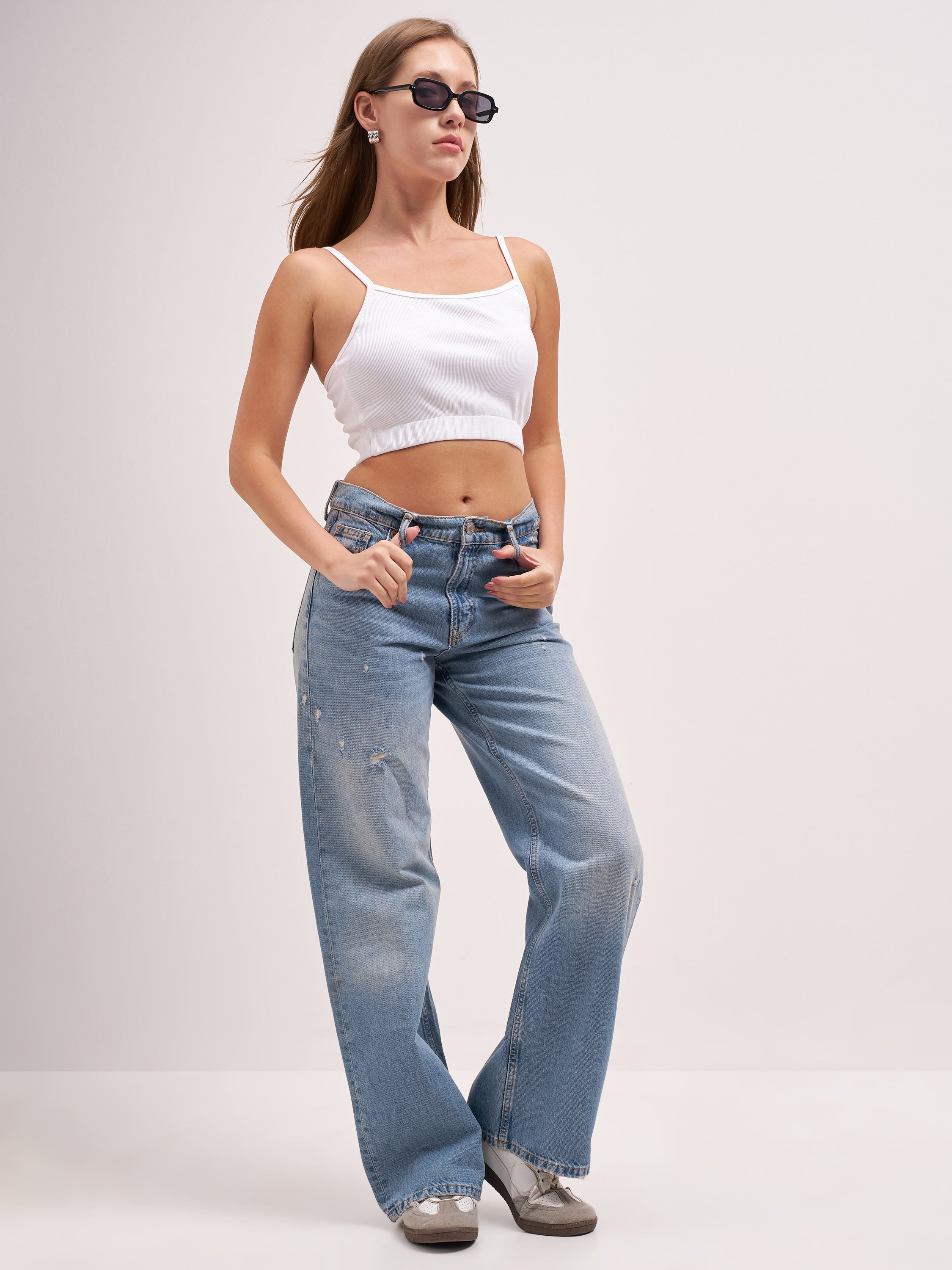 Tokyo Talkies Women White Solid Regular Top