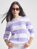 Tokyo Talkies Women Lavender Round Neck Sweater - Lavender - Image 1